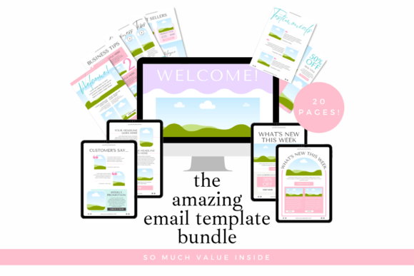 20 Canva Email Template Bundle - Social Canvas