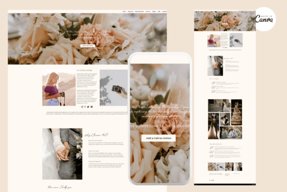Canva Photography Website Template - Social Canvas