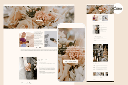 Canva Photography Website Template - Social Canvas