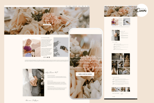 Canva Photography Website Template - Social Canvas