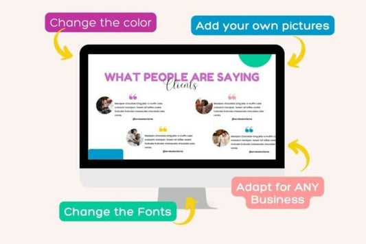 Kids Store Canva Website Template Bundle - Social Canvas