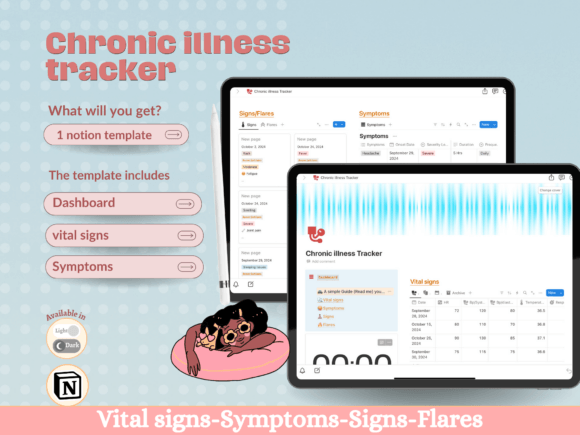 Notion Chronic Illness Tracker (MRR) - Social Canvas