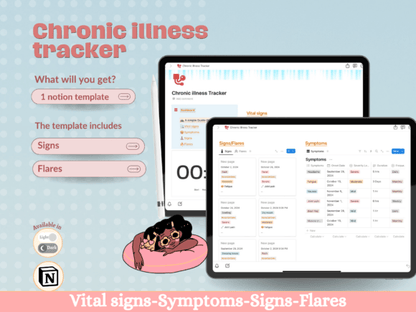 Notion Chronic Illness Tracker (MRR) - Social Canvas