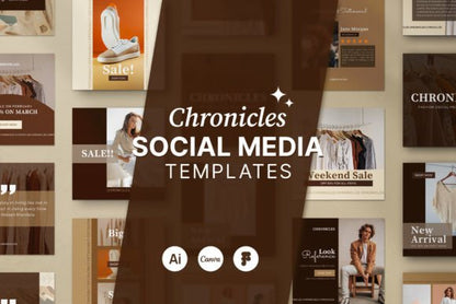 Chronicles Social Media Kit – Stylish Instagram & Marketing Designs (MRR) - Social Canvas