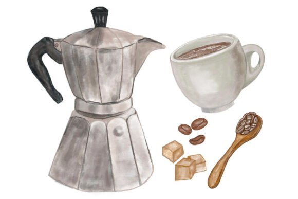 Watercolor Coffee Clipart Bundle – Cafe & Espresso Art PNGs (MRR) - Social Canvas