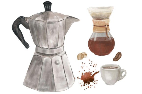 Watercolor Coffee Clipart Bundle – Cafe & Espresso Art PNGs (MRR) - Social Canvas