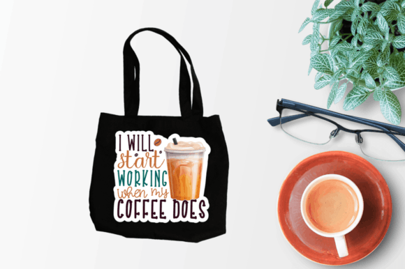 Coffee-Themed Printable Sticker Pack (MRR) - Social Canvas