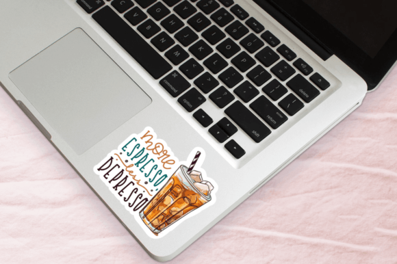 Coffee-Themed Printable Sticker Pack (MRR) - Social Canvas