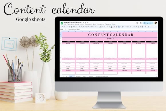 Content Calendar Google Sheets Template – Plan Social Media & Blog Posts Easily (MRR) - Social Canvas