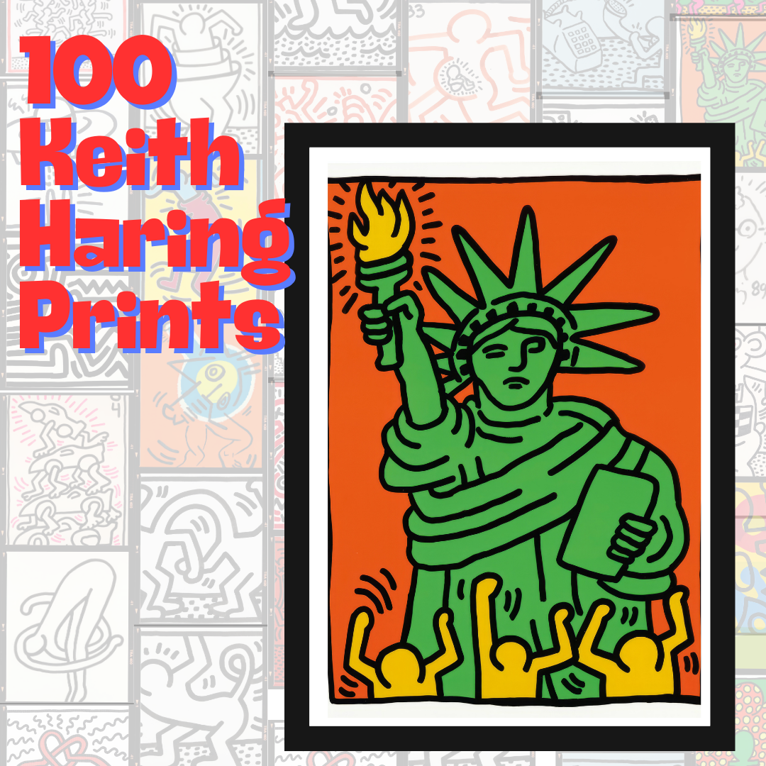 Keith Haring’s Iconic Inspired Print Collection (100 Unique Designs) - Retro Modern Wall Art - Social Canvas