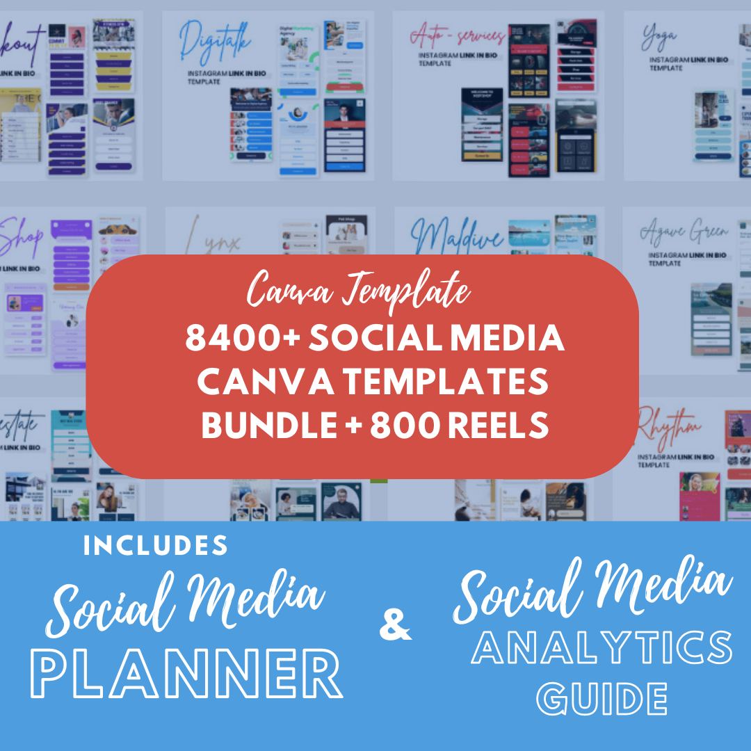 8400+ Canva Social Media Templates + 800 Faceless Reels – PLR Marketing Bundle with Planner & Analytics Guide (MRR)