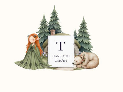 Cozy Magic Fairy Forest Witch Clipart - Social Canvas