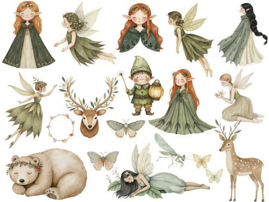Cozy Magic Fairy Forest Witch Clipart - Social Canvas