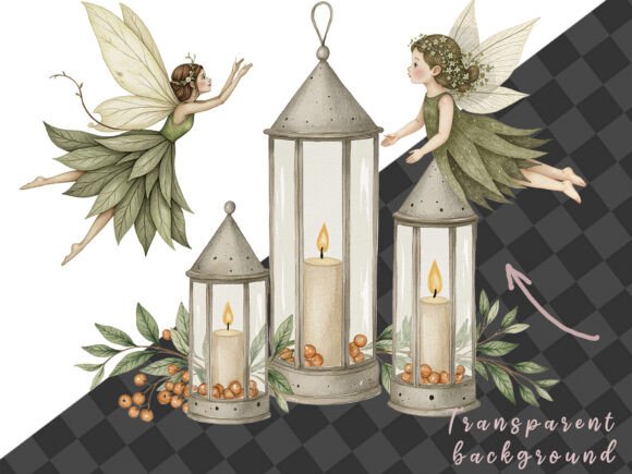 Cozy Magic Fairy Forest Witch Clipart - Social Canvas