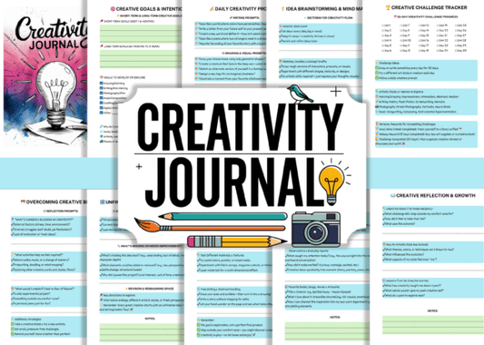 Creativity Journal – Printable Artistic Expression & Idea Generation - Social Canvas