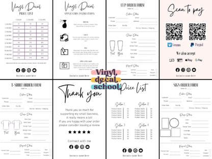 Cricut Business Stationery Bundle – Editable Templates for Branding & Packaging - Social Canvas