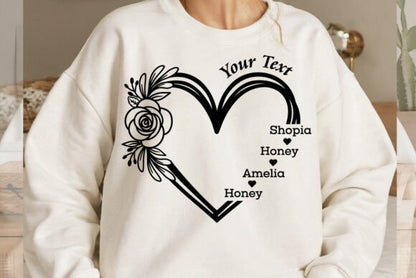 Heart Name SVG Pack – Personalized Cut Files for T-Shirts, Mugs & Gifts - Social Canvas