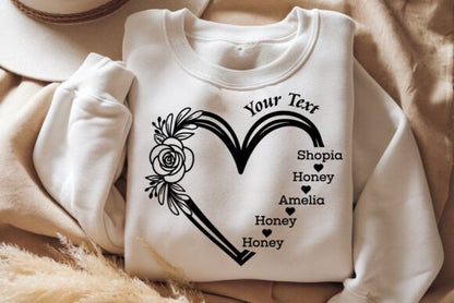 Heart Name SVG Pack – Personalized Cut Files for T-Shirts, Mugs & Gifts - Social Canvas