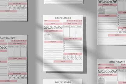 Daily Planner Printable – Minimalist PDF for Productivity & Time Management (MRR) - Social Canvas
