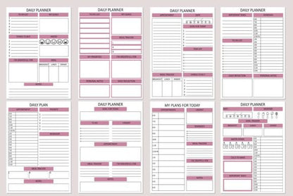 Daily Planner Printable – Minimalist PDF for Productivity & Time Management (MRR) - Social Canvas