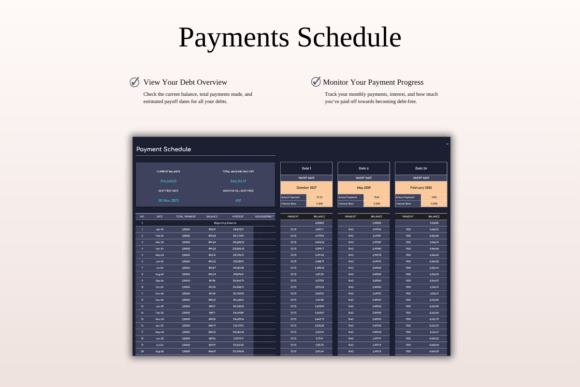 Debt Payoff Tracker – Excel & Google Sheets Template for Snowball & Avalanche Methods - Social Canvas