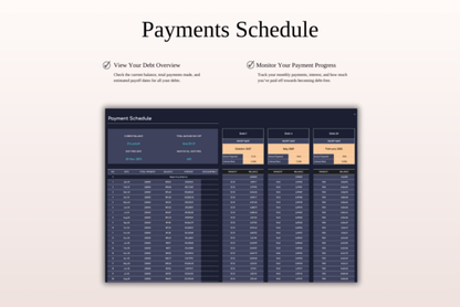 Debt Payoff Tracker – Excel & Google Sheets Template for Snowball & Avalanche Methods - Social Canvas