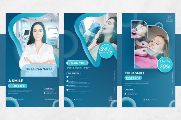 Dental Clinic Social Media Templates – Editable Canva Kit for Dentists & Orthodontists (MRR) - Social Canvas