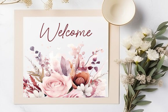 Blush Pink Watercolor Flowers – Digital Clipart for Wedding & DIY Projects (MRR) - Social Canvas