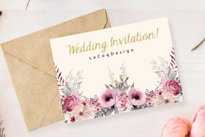 Blush Pink Watercolor Flowers – Digital Clipart for Wedding & DIY Projects (MRR) - Social Canvas