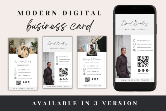 Editable Digital Business Card Template – Canva Design for Professionals & Entrepreneurs - Social Canvas
