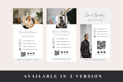 Editable Digital Business Card Template – Canva Design for Professionals & Entrepreneurs - Social Canvas