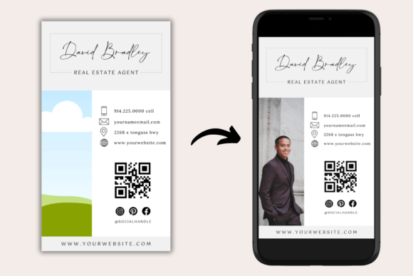 Editable Digital Business Card Template – Canva Design for Professionals & Entrepreneurs - Social Canvas