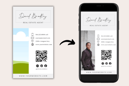 Editable Digital Business Card Template – Canva Design for Professionals & Entrepreneurs - Social Canvas