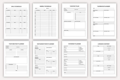 Editable Social Media Planner - Social Canvas