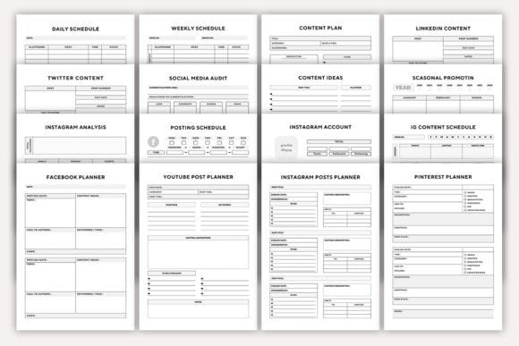 Editable Social Media Planner - Social Canvas