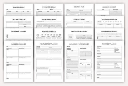 Editable Social Media Planner - Social Canvas