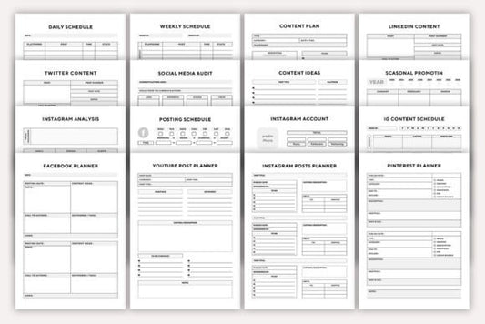 Editable Social Media Planner - Social Canvas