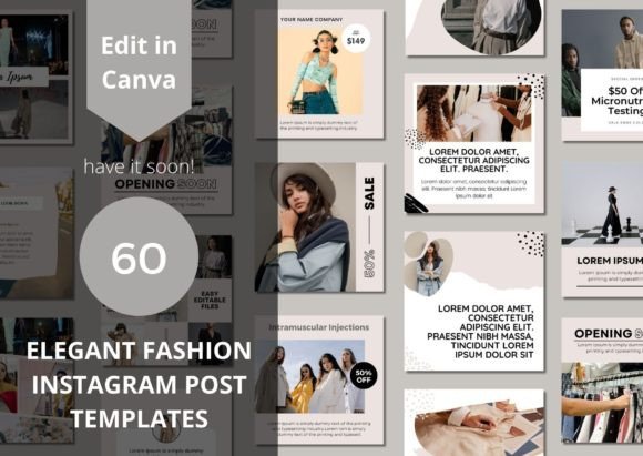 Luxury Fashion Instagram Templates – Editable Canva & PSD Designs (MRR) - Social Canvas