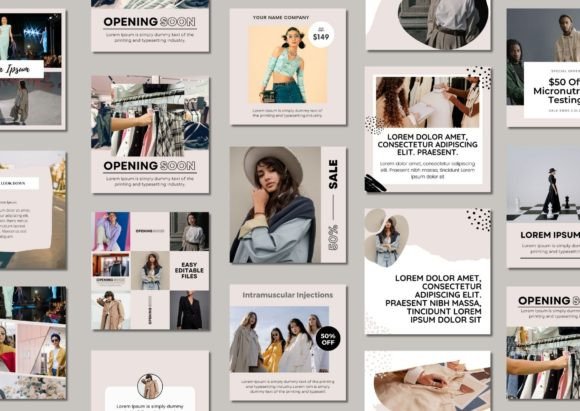Luxury Fashion Instagram Templates – Editable Canva & PSD Designs (MRR) - Social Canvas