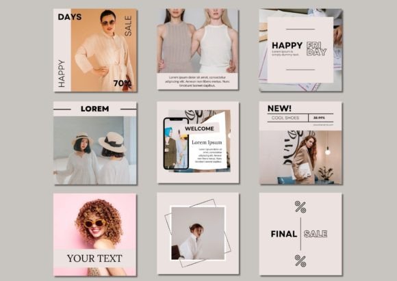 Luxury Fashion Instagram Templates – Editable Canva & PSD Designs (MRR) - Social Canvas