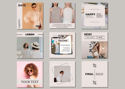 Luxury Fashion Instagram Templates – Editable Canva & PSD Designs (MRR) - Social Canvas