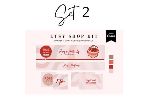 Etsy Shop Branding Kit – 8-in-1 Canva Templates for Banners, Logos & More - Social Canvas