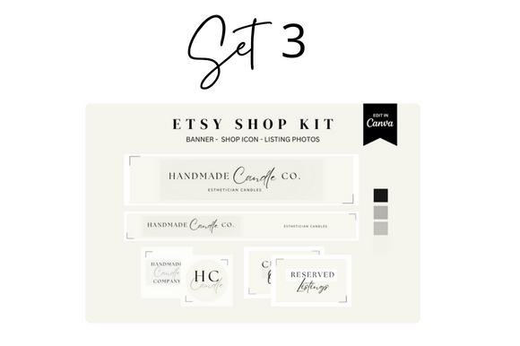 Etsy Shop Branding Kit – 8-in-1 Canva Templates for Banners, Logos & More - Social Canvas