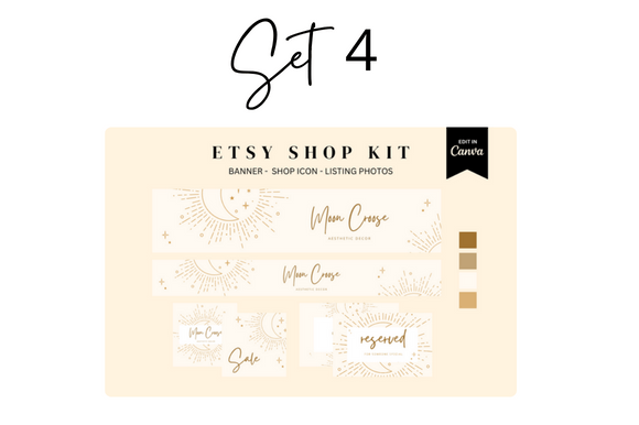 Etsy Shop Branding Kit – 8-in-1 Canva Templates for Banners, Logos & More - Social Canvas