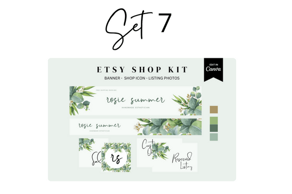Etsy Shop Branding Kit – 8-in-1 Canva Templates for Banners, Logos & More - Social Canvas