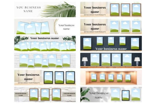 Etsy Banner Template , Printable Mockup - Social Canvas