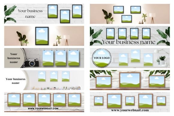 Etsy Banner Template – Editable Canva Design with Printable Shop Mockup (MRR) - Social Canvas