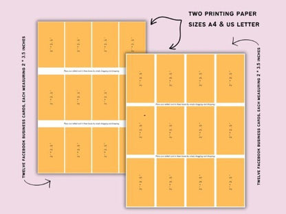 Facebook Business Card Canva Template – Editable Digital Contact Card for Entrepreneurs - Social Canvas