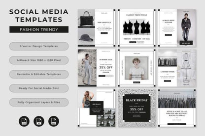 Fashion Trendy Social Media Templates - Social Canvas
