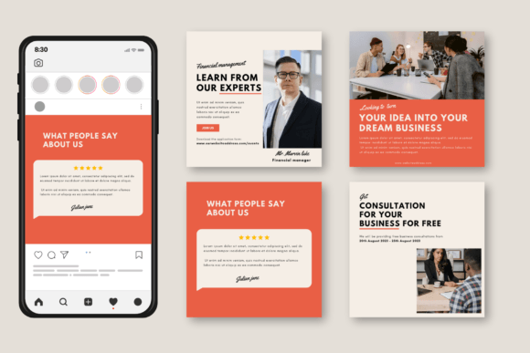 Finance Social Media Templates – Editable Canva Kit for Business & Banking (MRR) - Social Canvas
